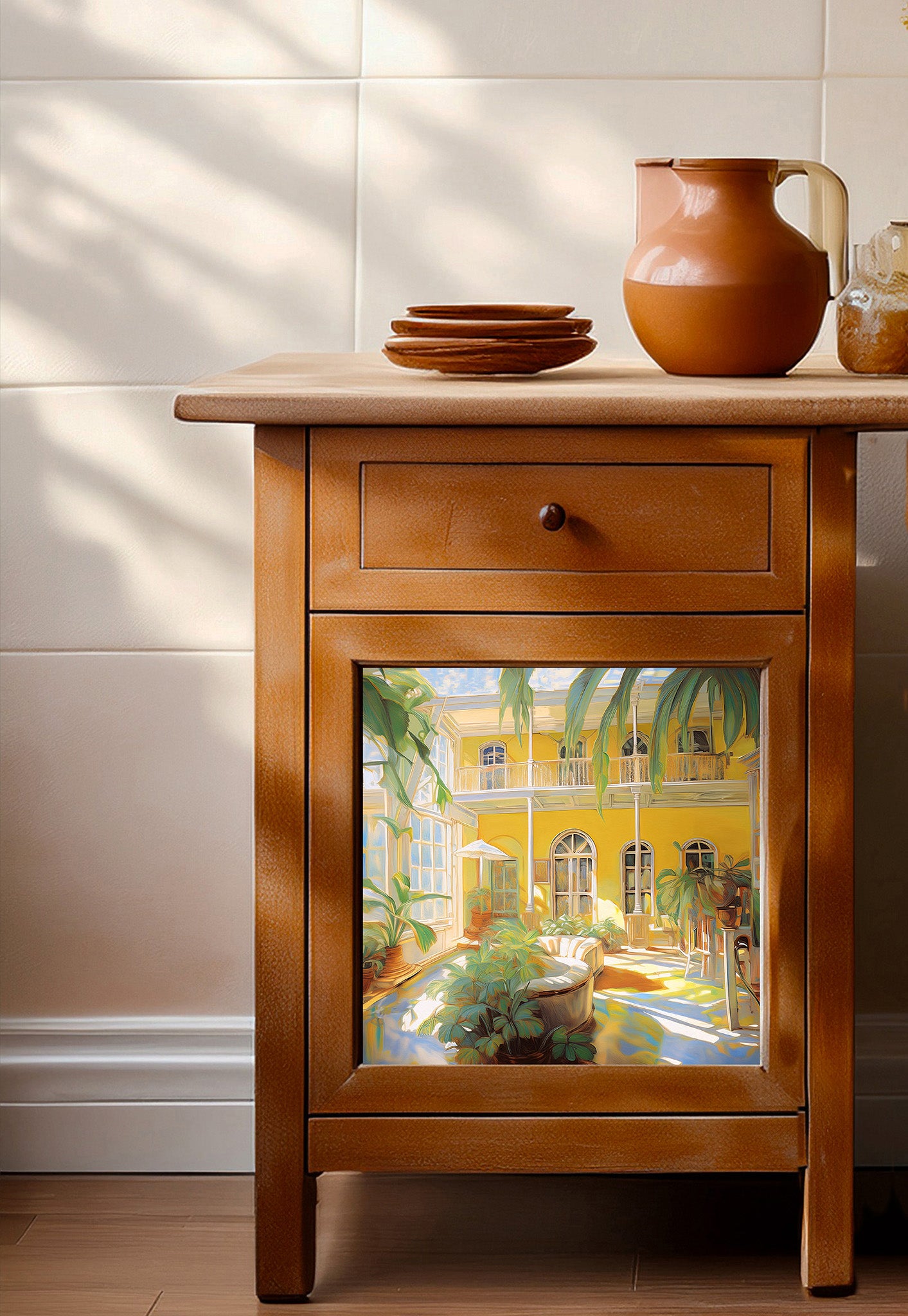 Key West Hemingway House Courtyard Ceramic Art Tile