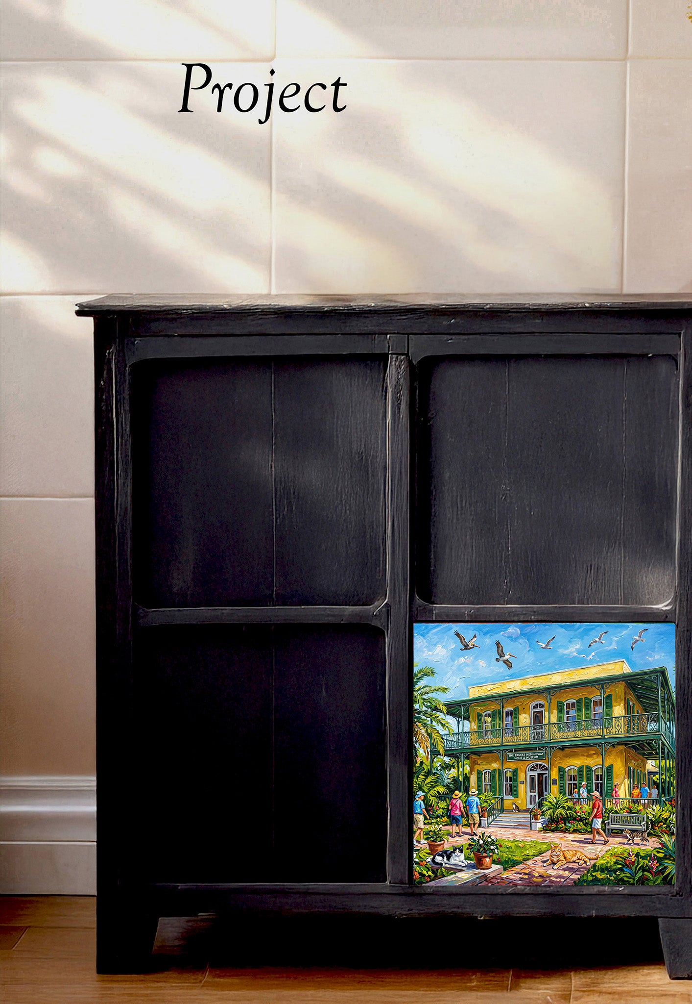 Key West Hemingway Home & Museum with Polydactyl Cats Ceramic Art Tile