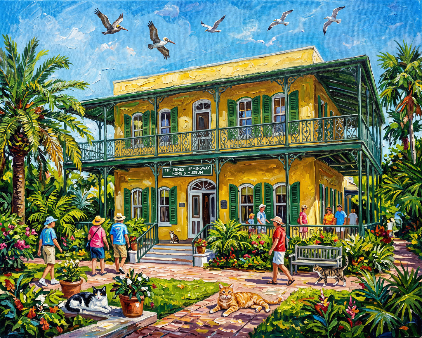 Key West Hemingway House Art Print: Canvas or Paper
