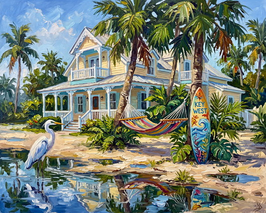 A Little Latitude – Key West Hammock Hideaway | Canvas or Paper Art Print