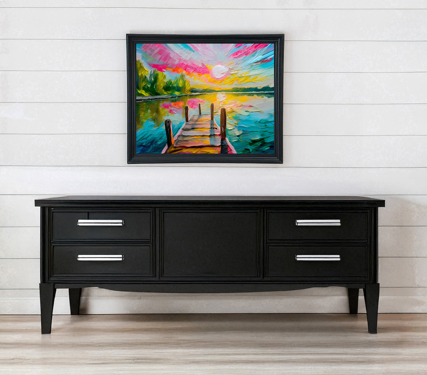 Vibrant Sunset at the Key West Dock Print: Canvas or Paper