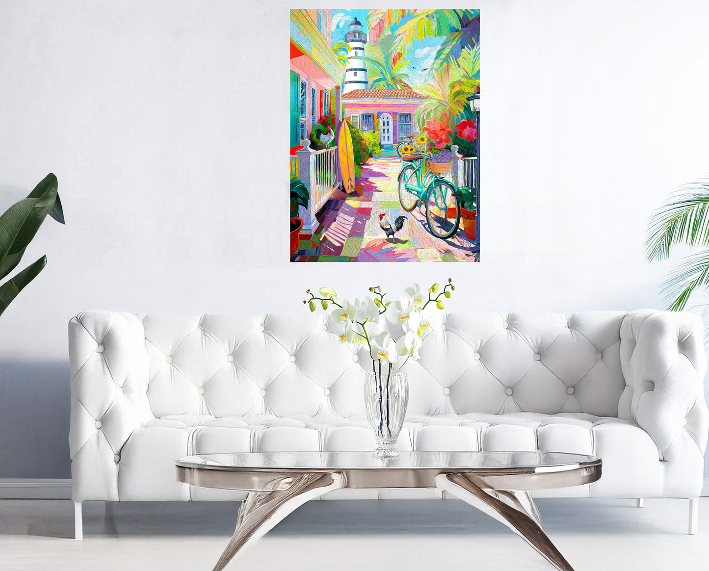 Key West Coastal Lighthouse Print: Canvas or Paper