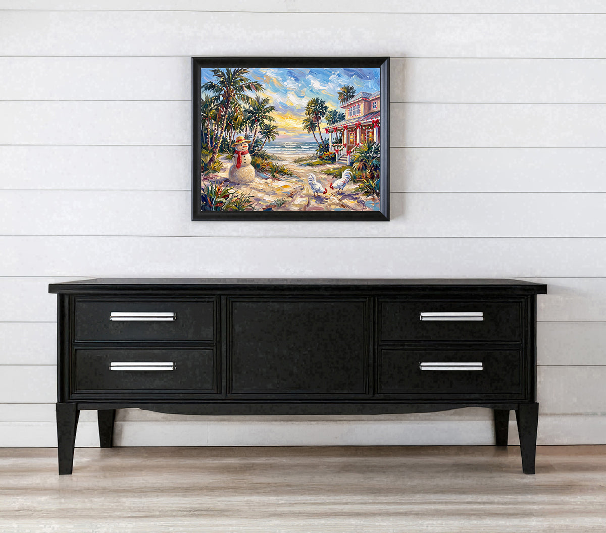 Key West Christmas by the Sea | Canvas or Paper Art Print