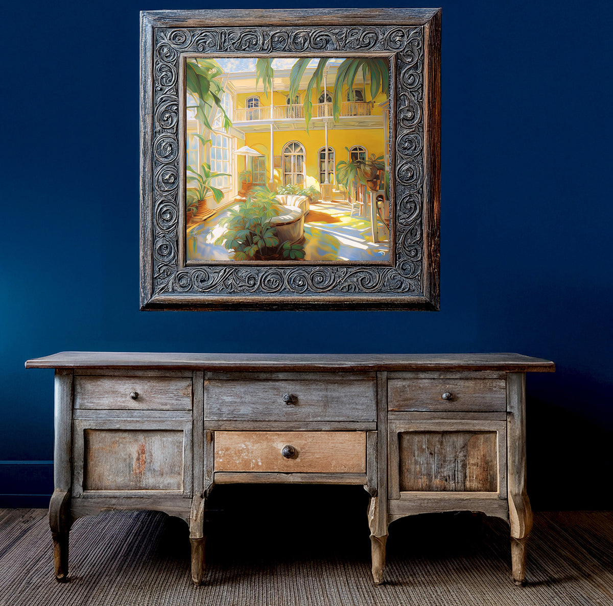 Key West Hemingway House Courtyard | Canvas or Paper Art Print