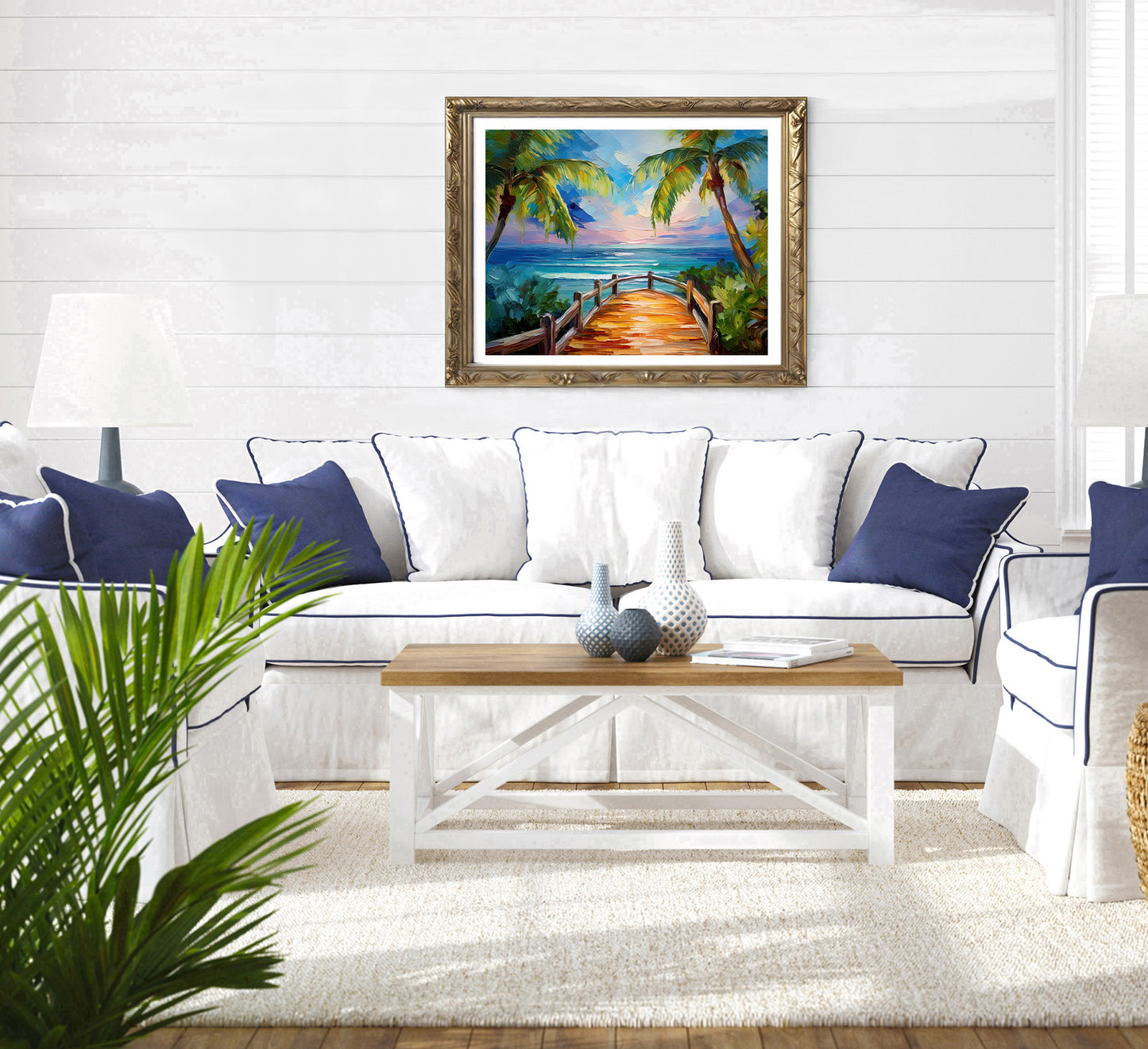 Tropical Key West Seascape Art Print | Canvas or Paper