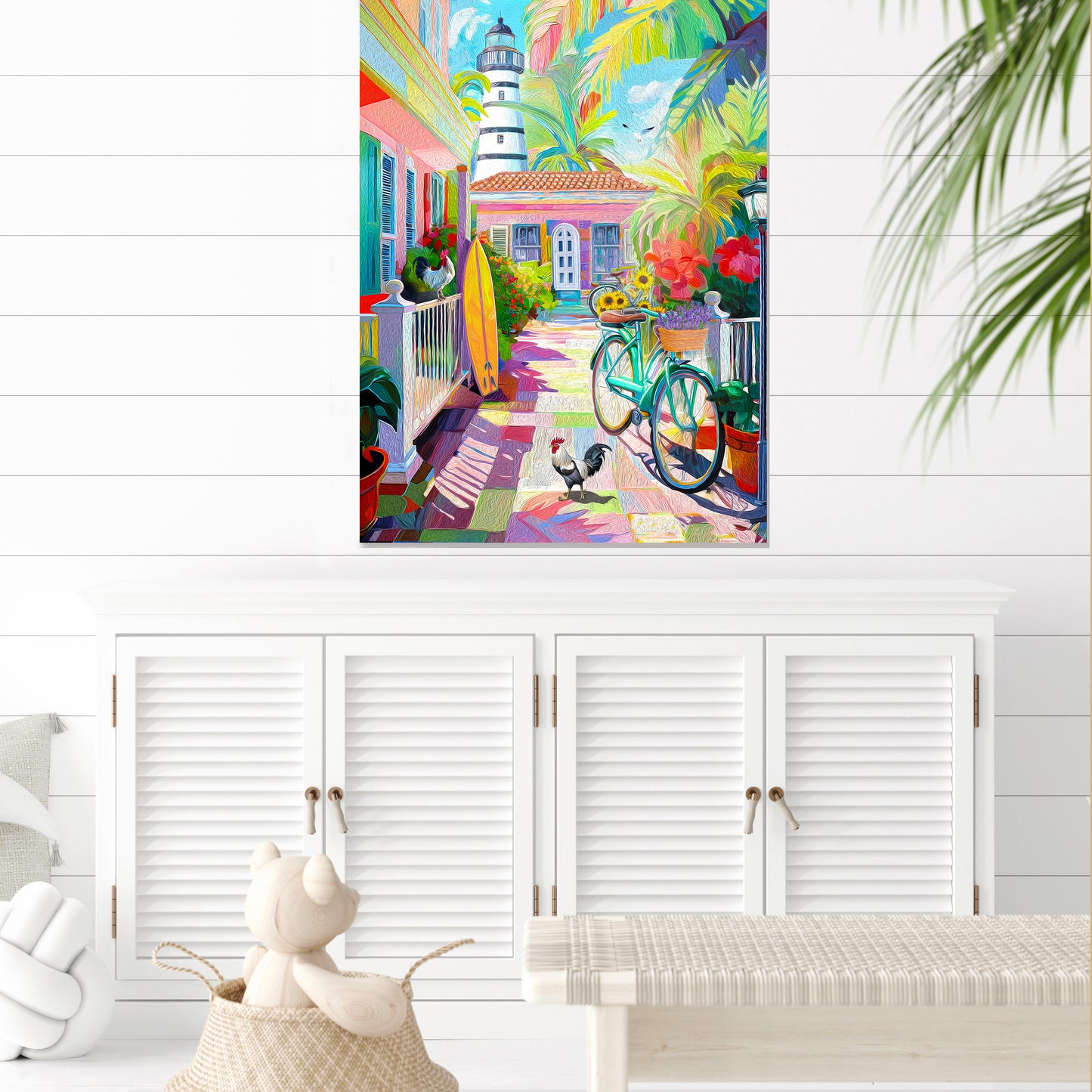 Key West Coastal Lighthouse Print: Canvas or Paper