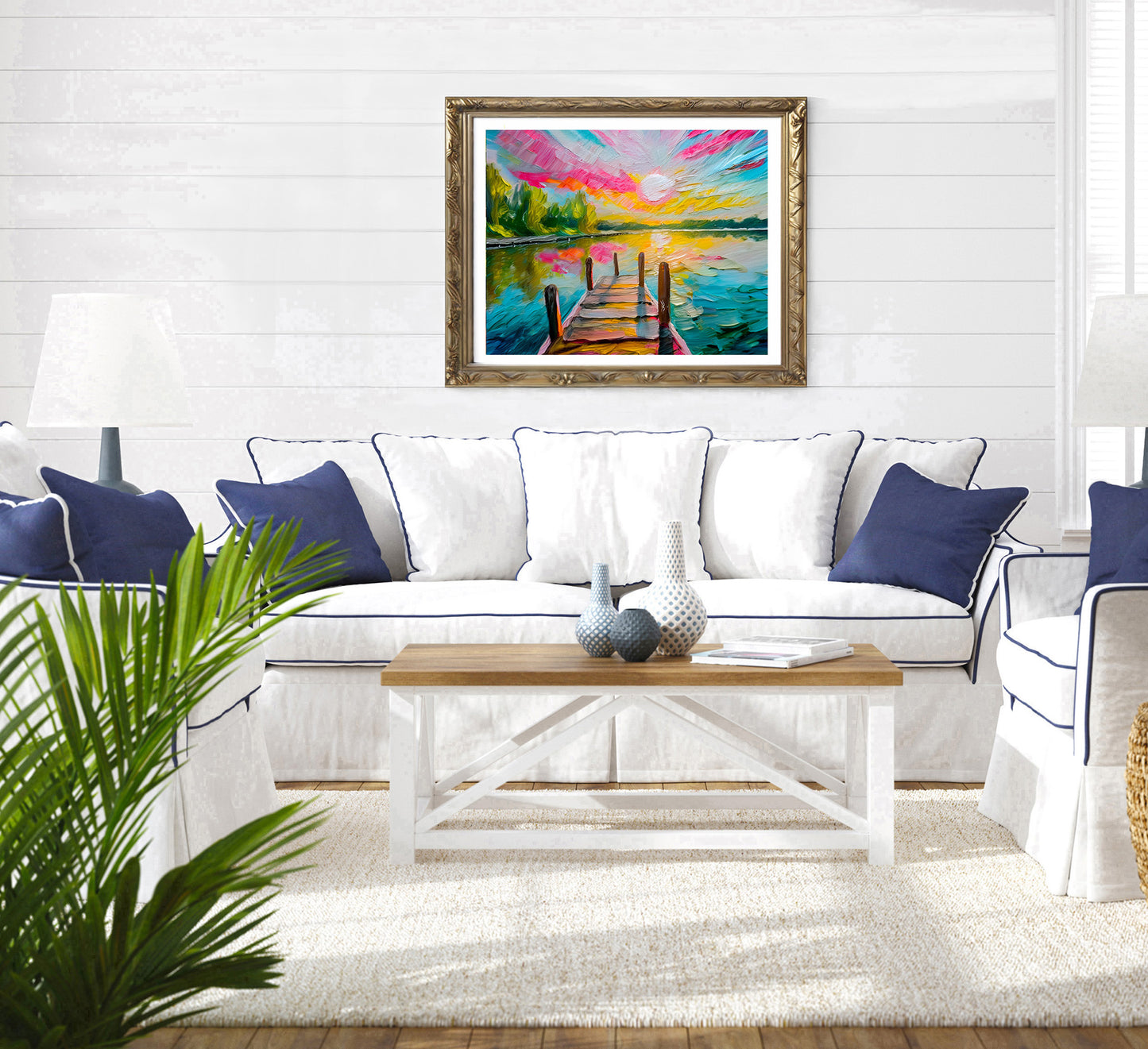 Vibrant Sunset at the Key West Dock Print: Canvas or Paper