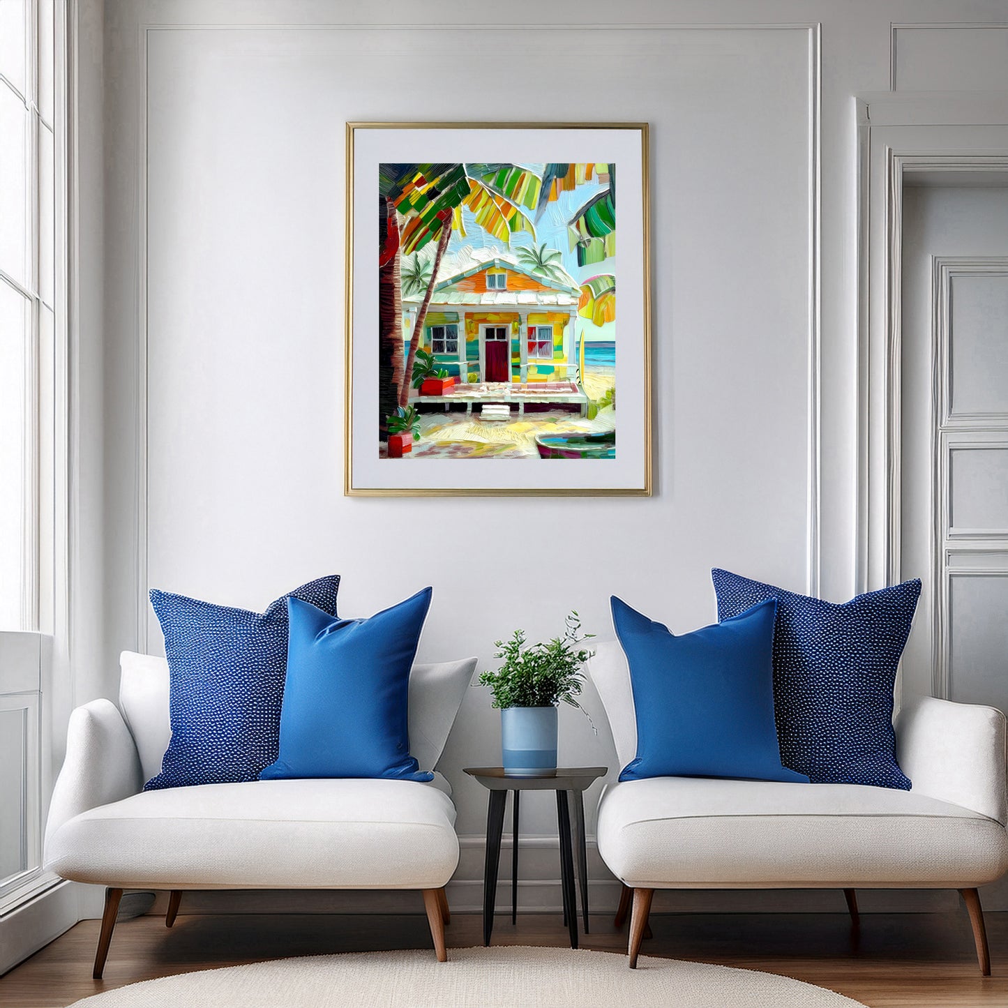 Key West Beachside Cottage Print: Canvas or Paper