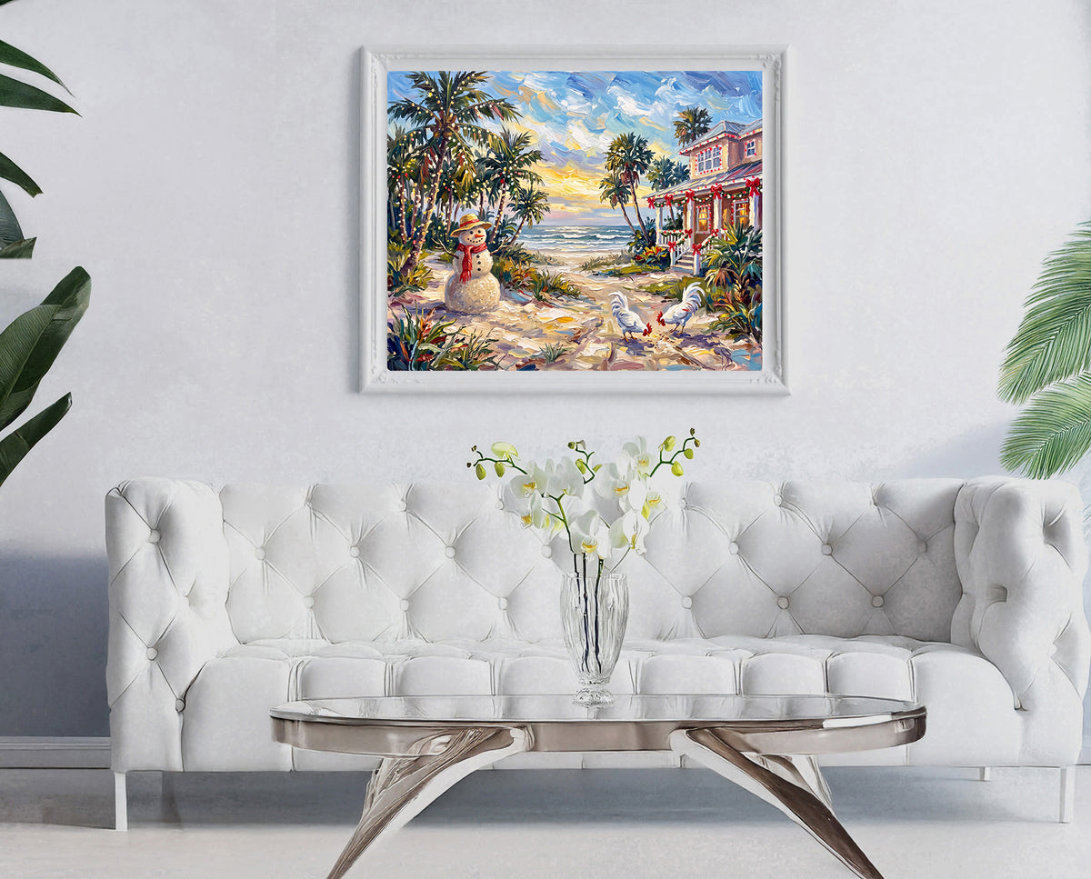 Key West Christmas by the Sea | Canvas or Paper Art Print