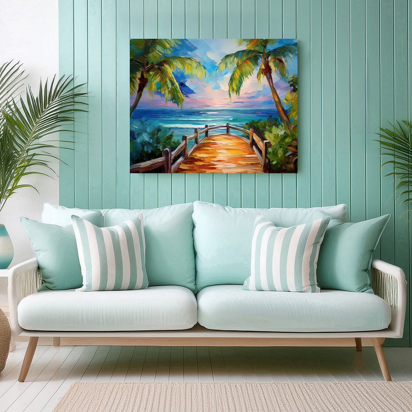 Tropical Key West Seascape Art Print | Canvas or Paper