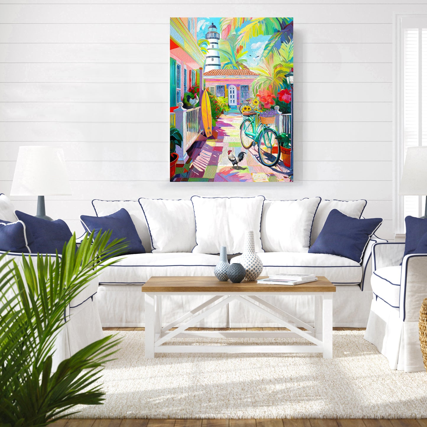 Key West Coastal Lighthouse Print: Canvas or Paper