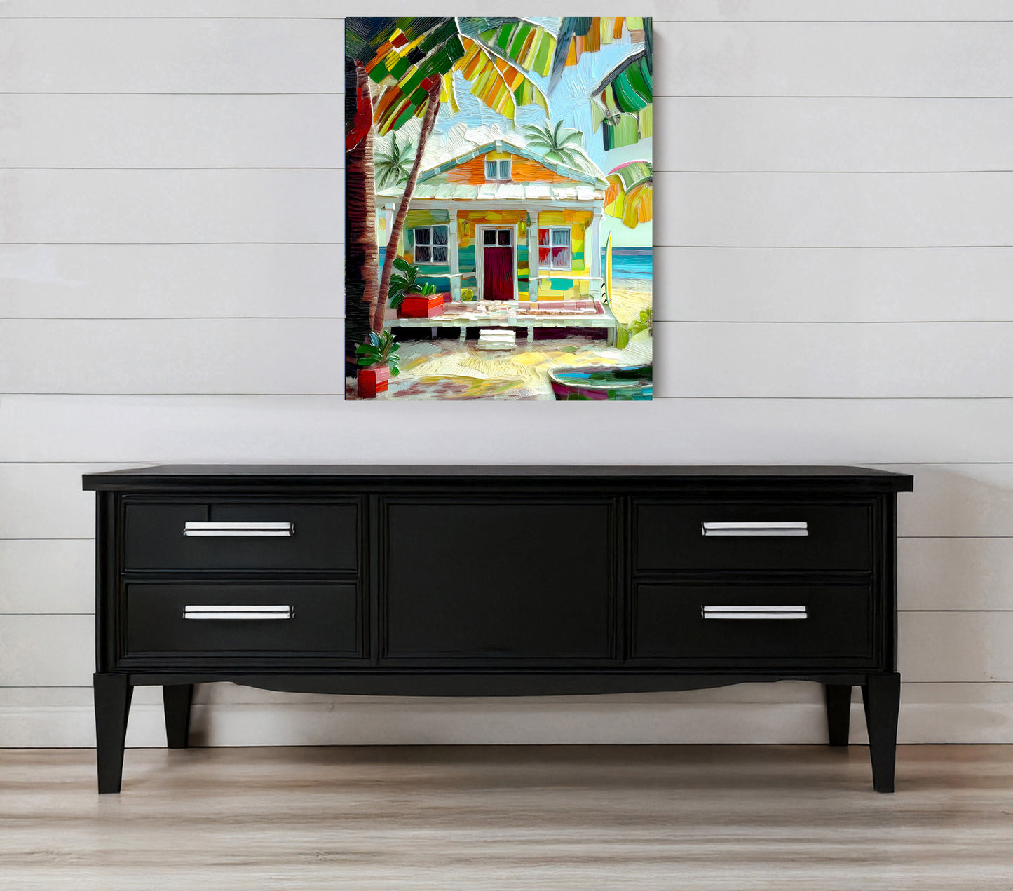 Key West Beachside Cottage Print: Canvas or Paper