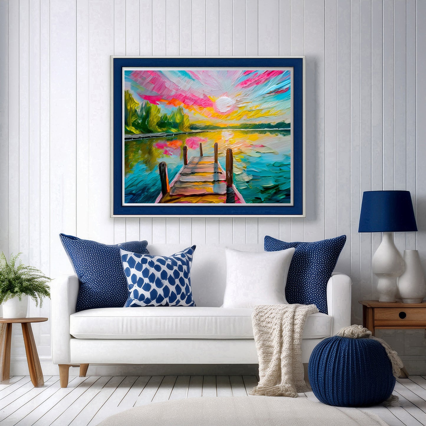 Vibrant Sunset at the Key West Dock Print: Canvas or Paper