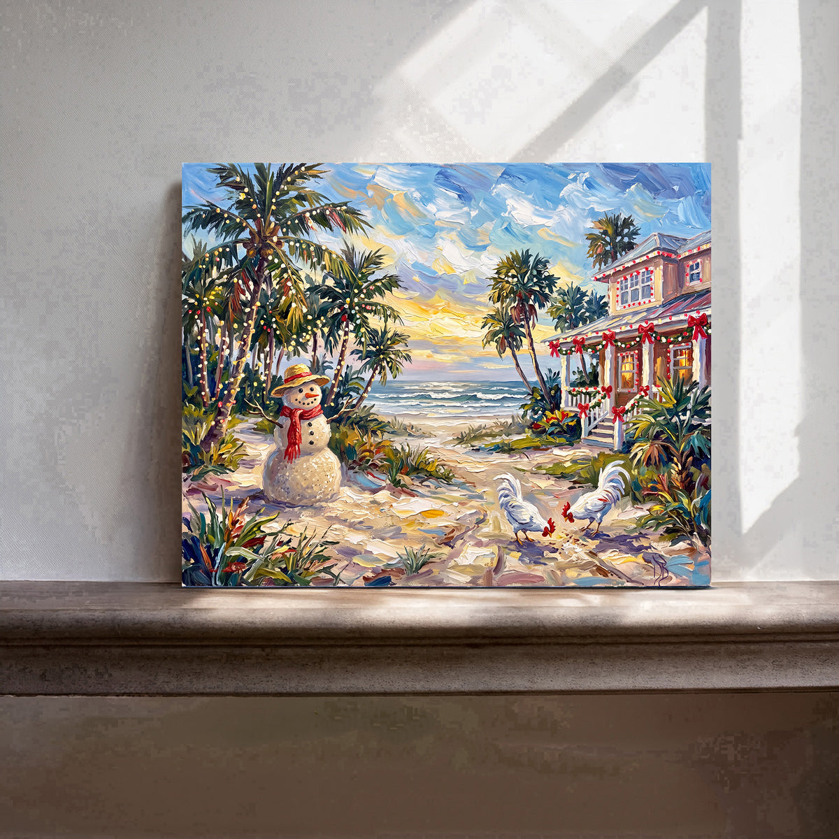 Key West Christmas by the Sea | Canvas or Paper Art Print