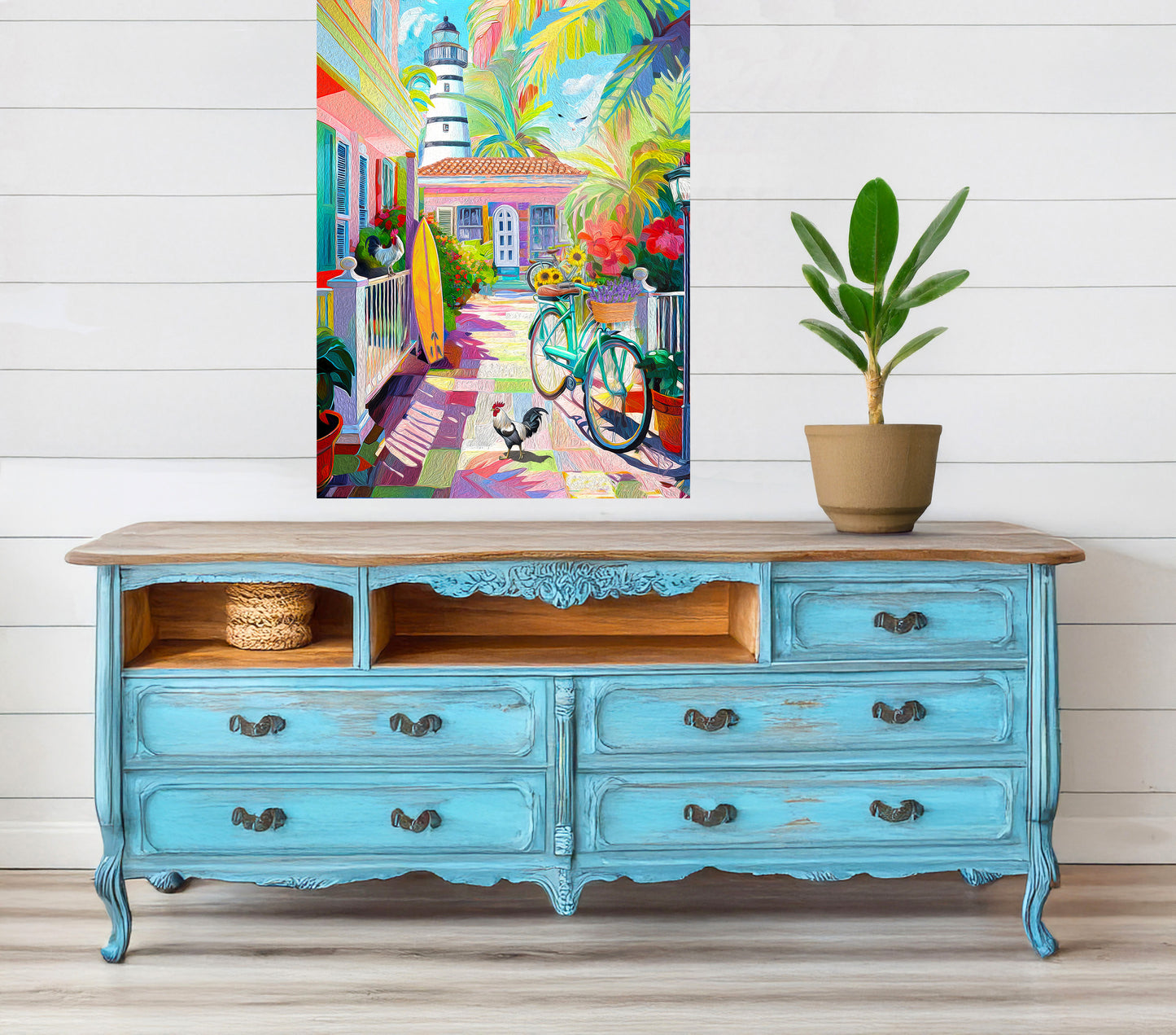 Key West Coastal Lighthouse Print: Canvas or Paper