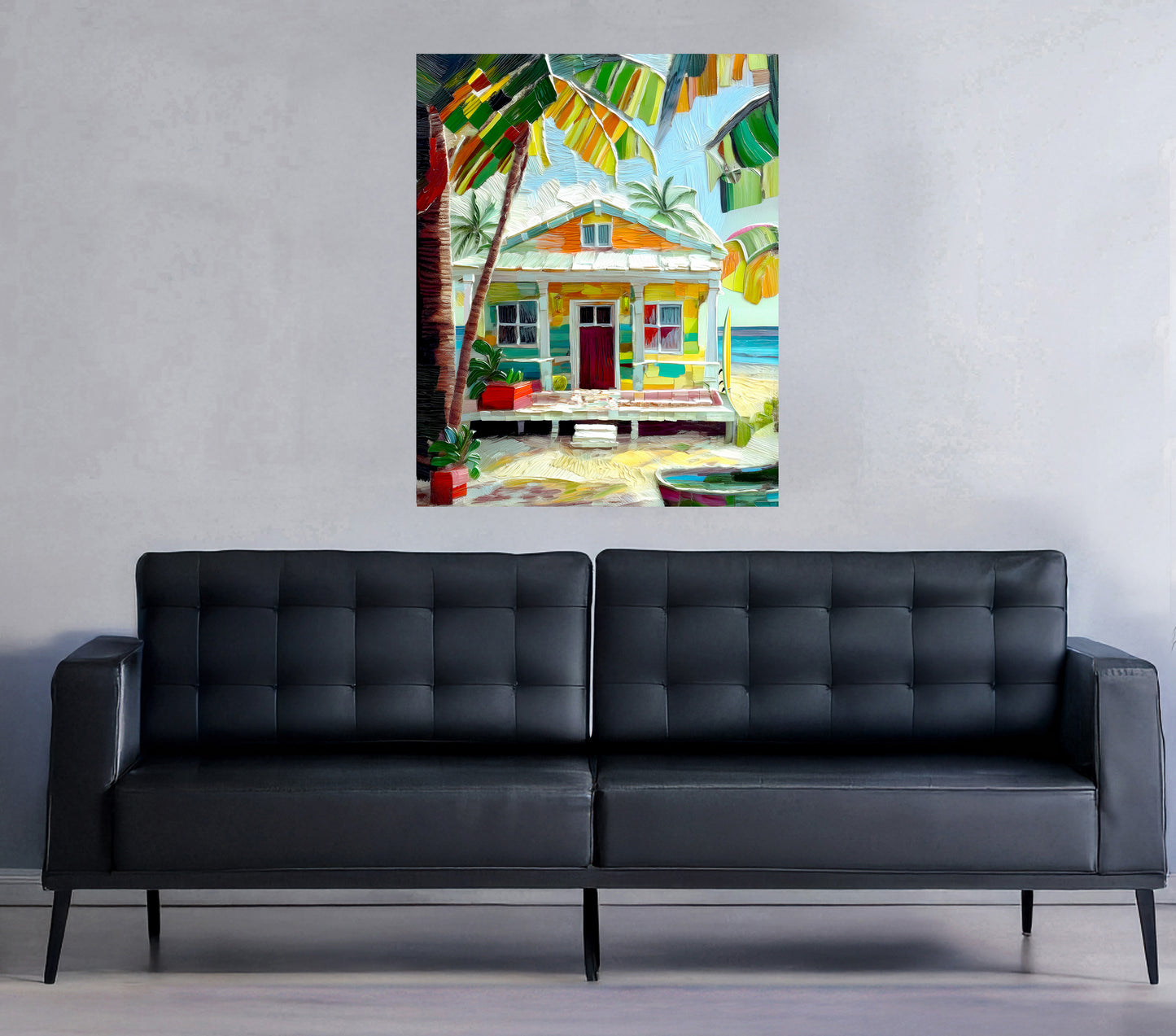 Key West Beachside Cottage Print: Canvas or Paper