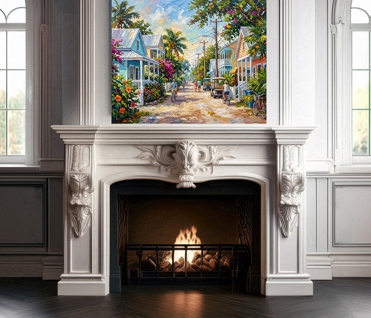 Key West Homes and Everyday Life Art: Canvas or Paper