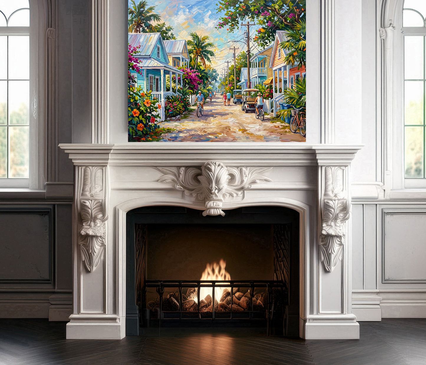 Key West Homes and Everyday Life Art: Canvas or Paper