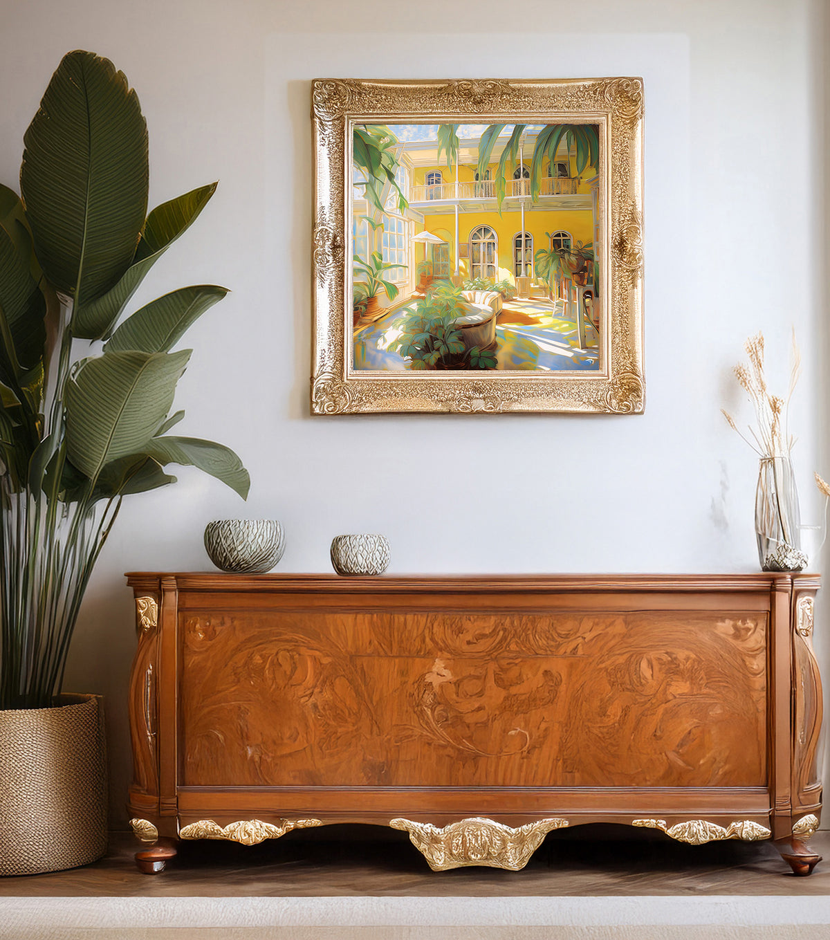 Key West Hemingway House Courtyard | Canvas or Paper Art Print