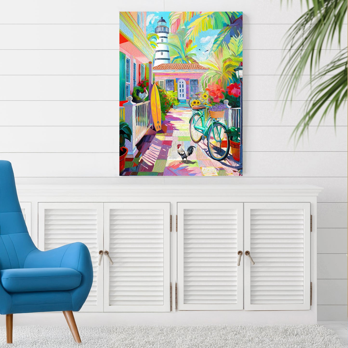 Key West Coastal Lighthouse Print: Canvas or Paper