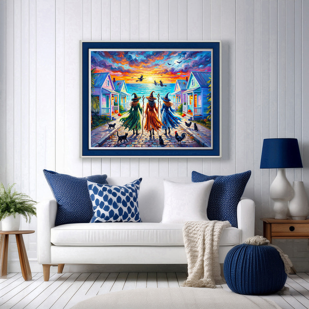 Key West Halloween Witches at Sunset | Canvas or Paper Art Print