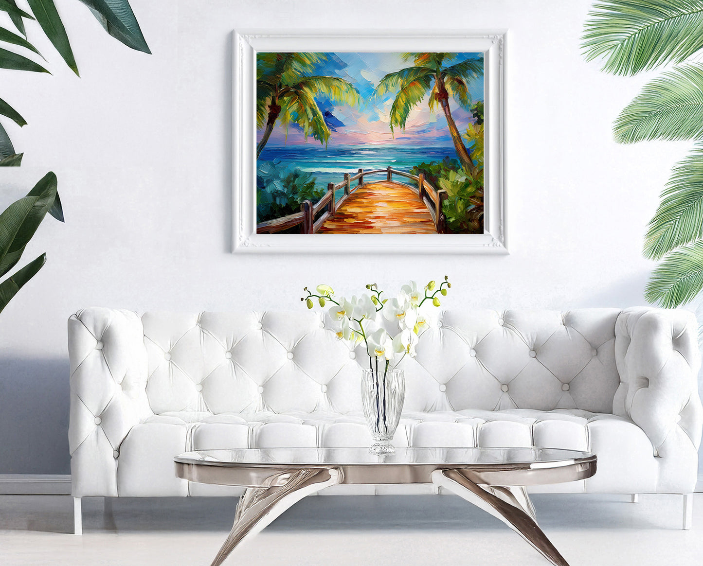 Tropical Key West Seascape Art Print | Canvas or Paper