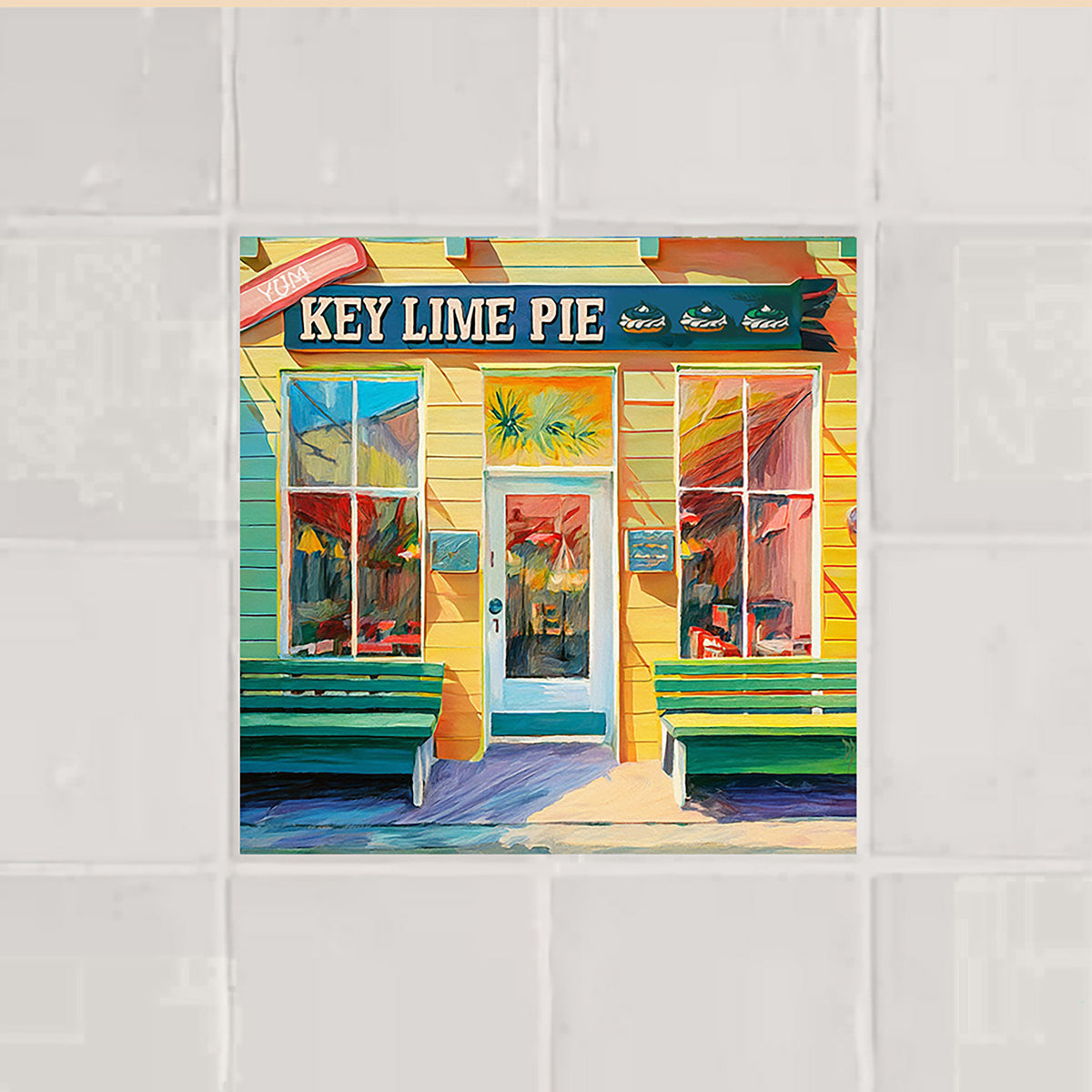 Key West Key Lime Pie Shop Ceramic Art Tile