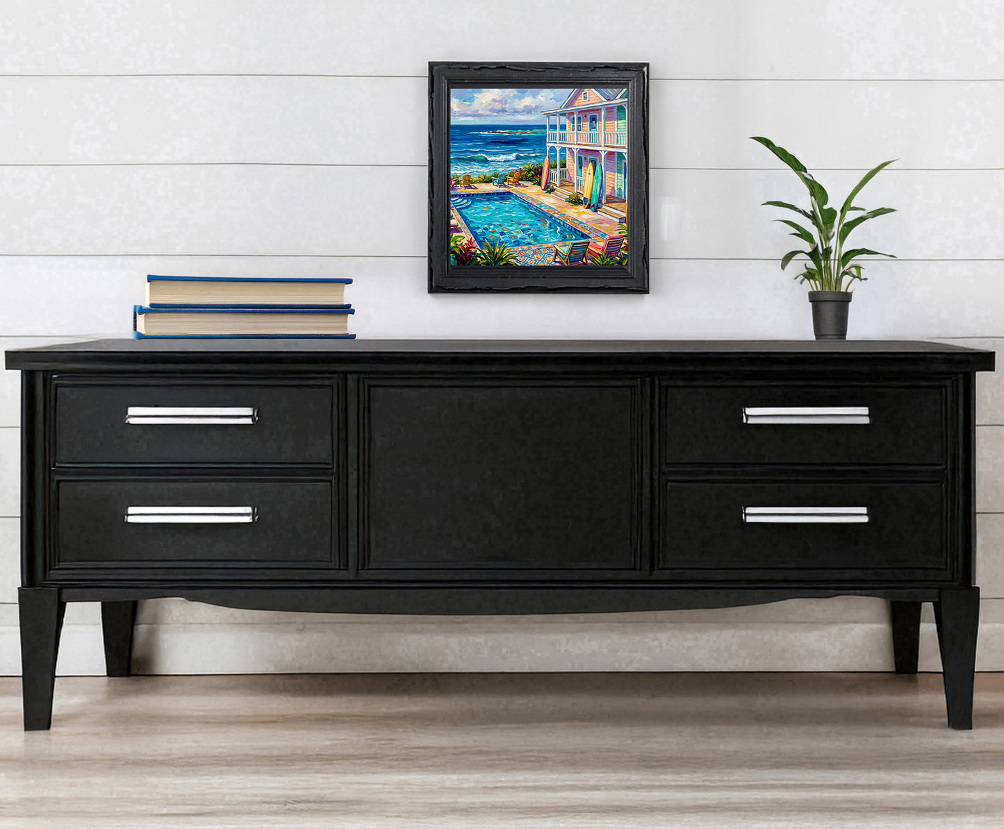Key West Oceanfront Conch Mansion with Pool & Surfboards Ceramic Art Tile
