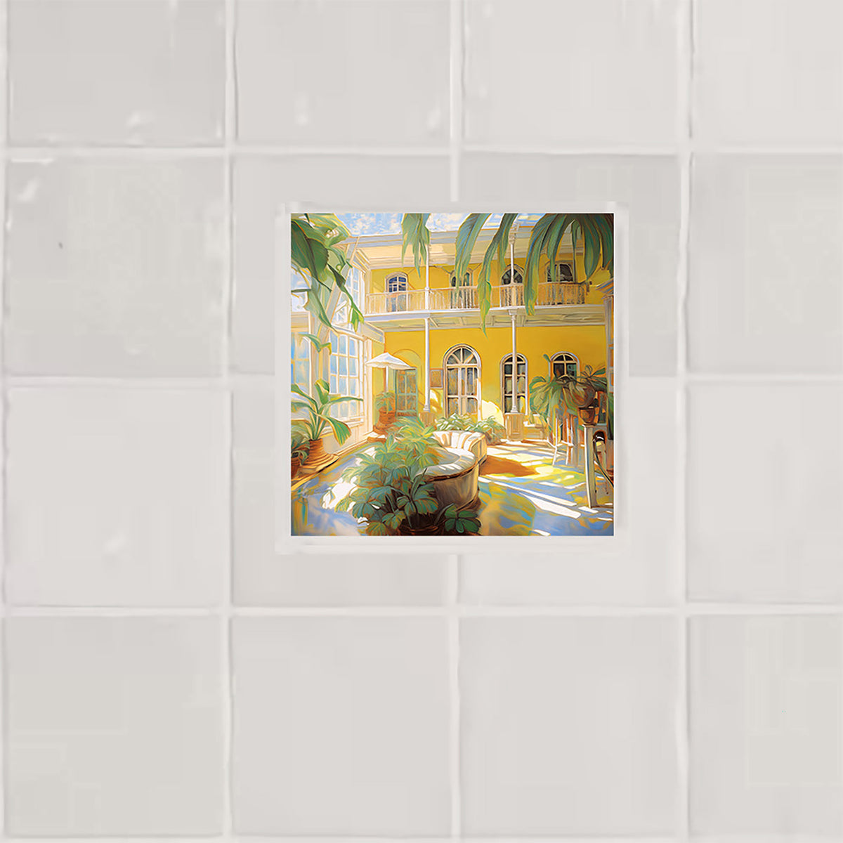 Key West Hemingway House Courtyard Ceramic Art Tile