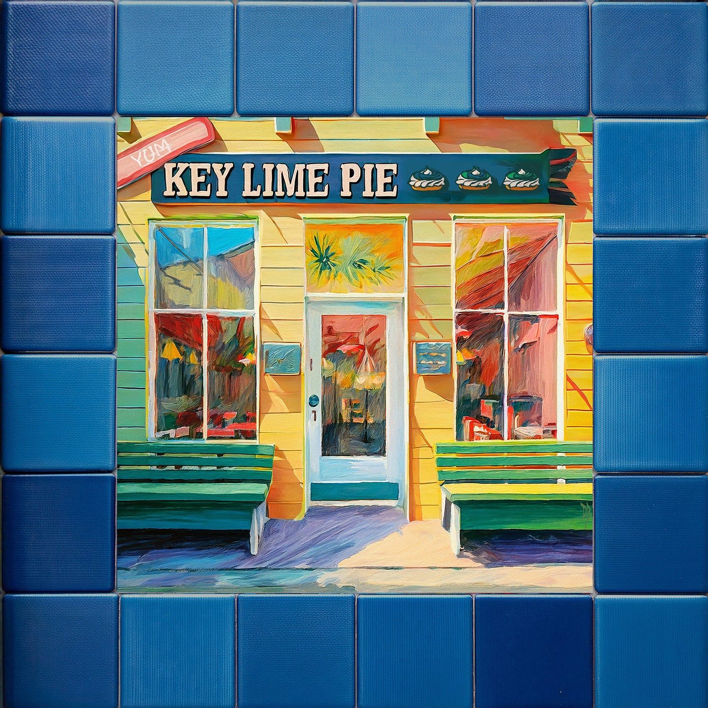 Key West Key Lime Pie Shop Ceramic Art Tile