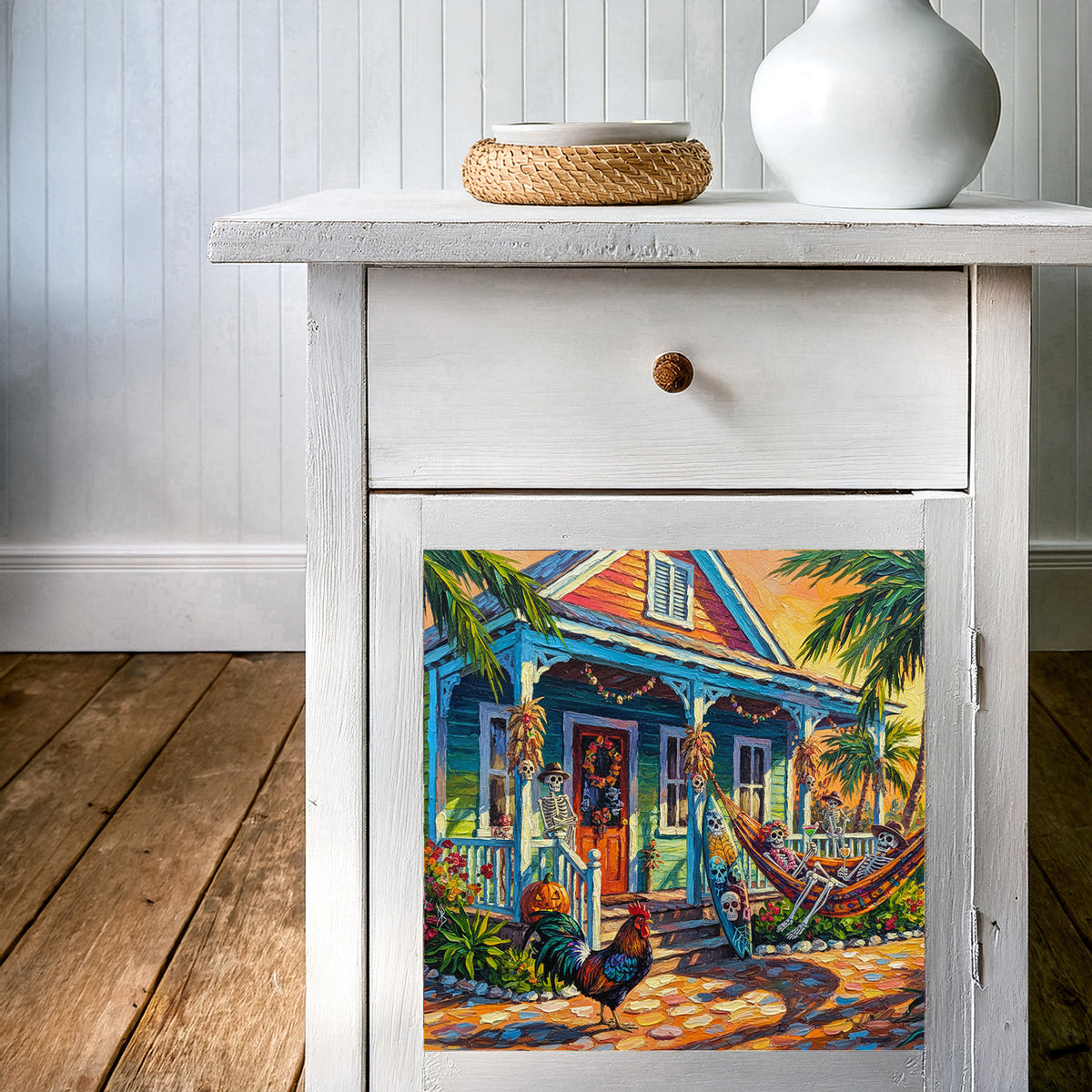 Key West Halloween Skeleton Party at Conch Cottage | Ceramic Art Tile
