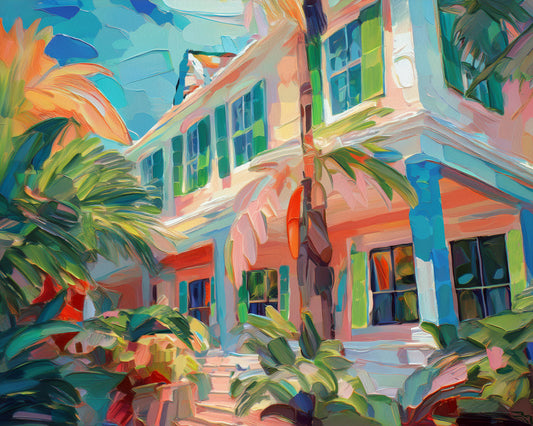 Key West Historical Audubon House Art Print: Canvas or Paper